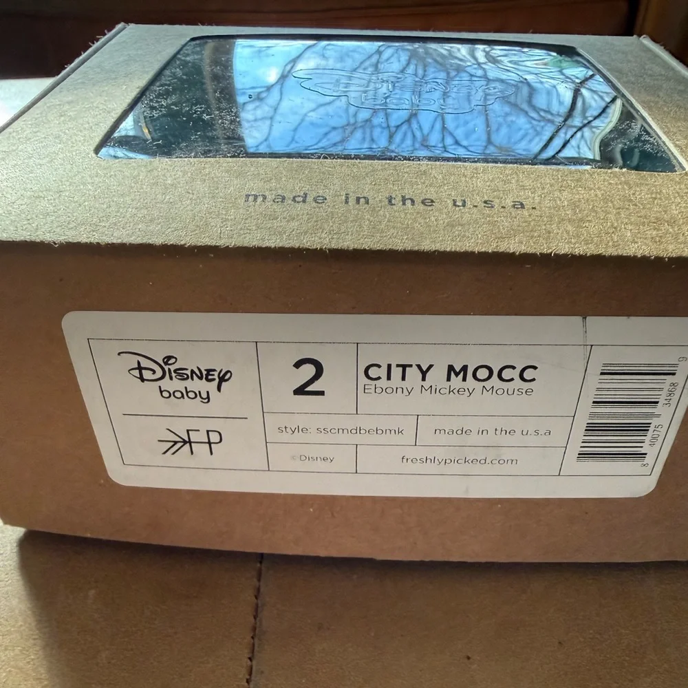 Freshly Picked Disney Ebony Mickey Mouse City Mocc 2 NWT